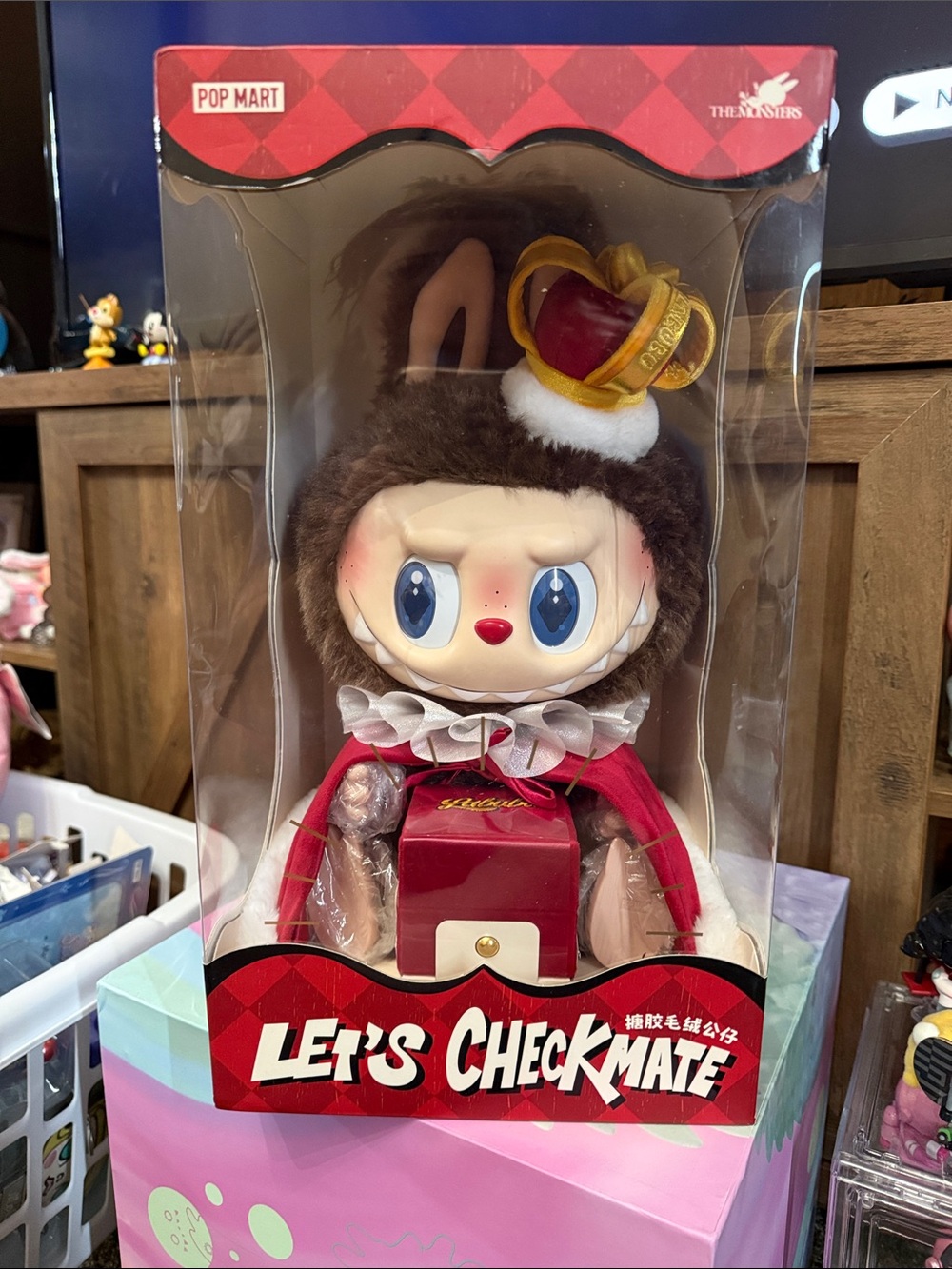 🆕 POP Mart The Monsters - Let's Checkmate King Vinyl Face Plush